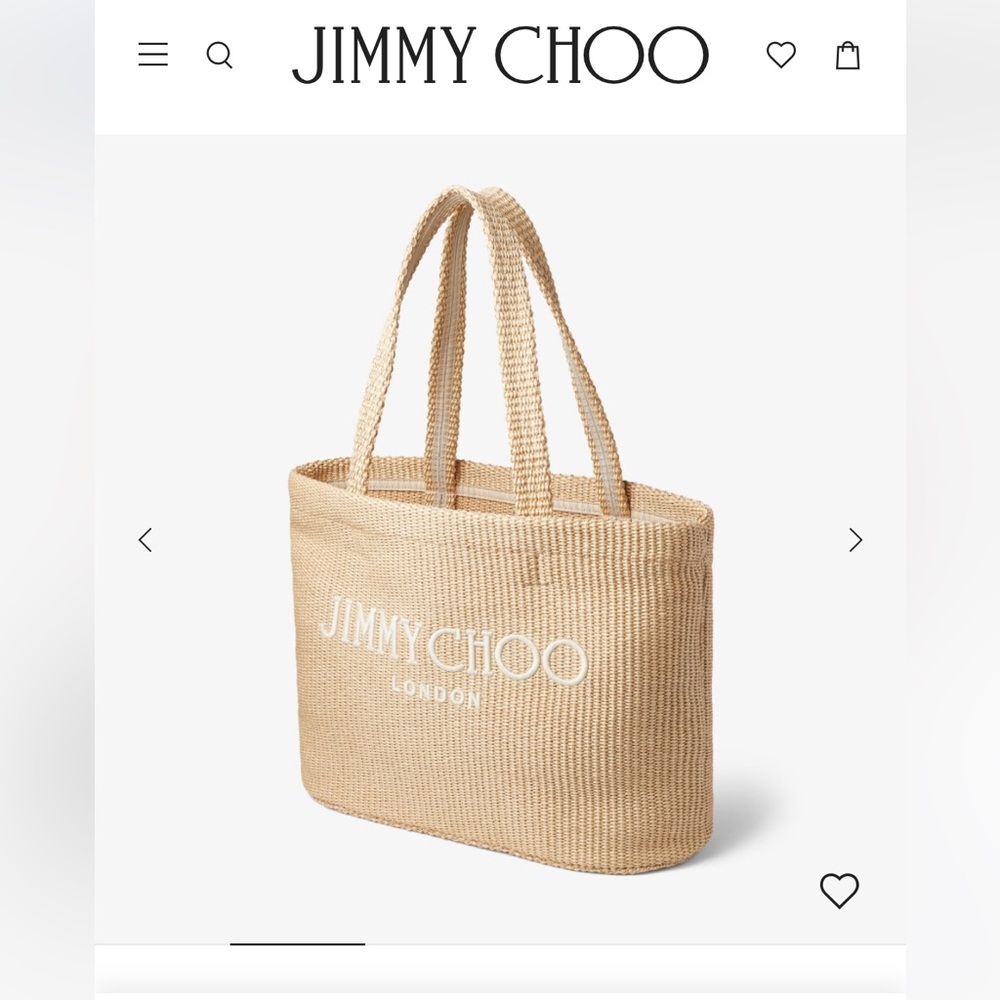 Jimmy Choo Tan Beach Tote